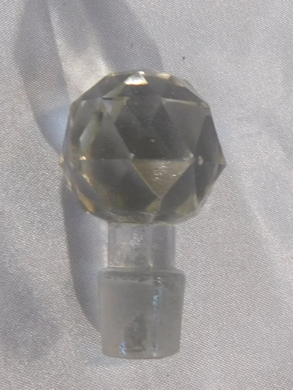 Pink Cut to Clear Glass Bottle with Stopper #21189